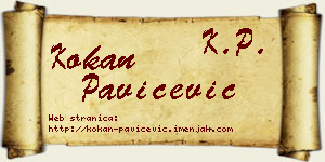 Kokan Pavičević vizit kartica
